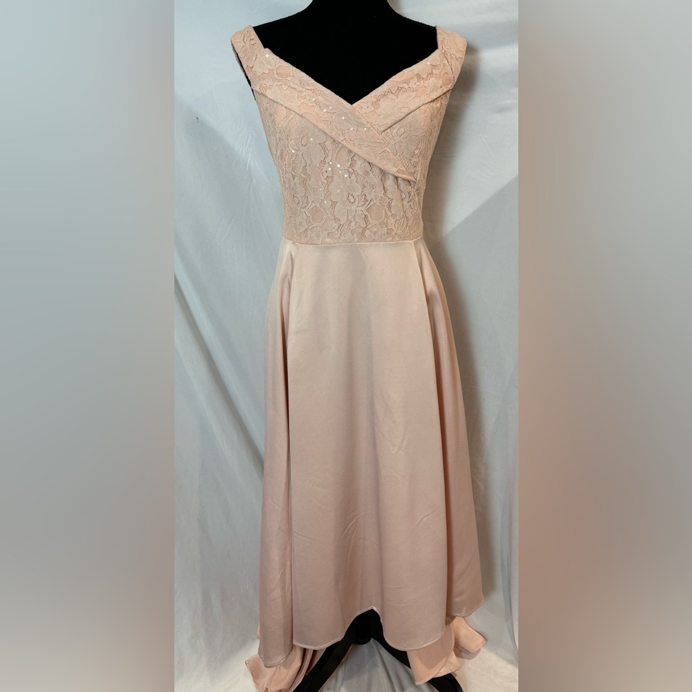 torrid Blush Pink High-Low Off-Shoulder Dress - Picture 5 of 13